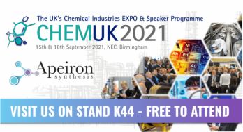 Visit Apeiron Synthesis at stand K44 at the CHEMUK 2021!